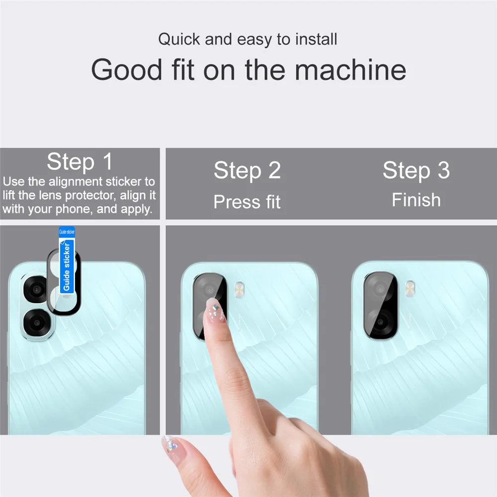 IMAK For Oppo A6x 4G / A6x 5G Camera Lens Protector Tempered Glass HD Clear Full Cover Lens Film - Black - 6