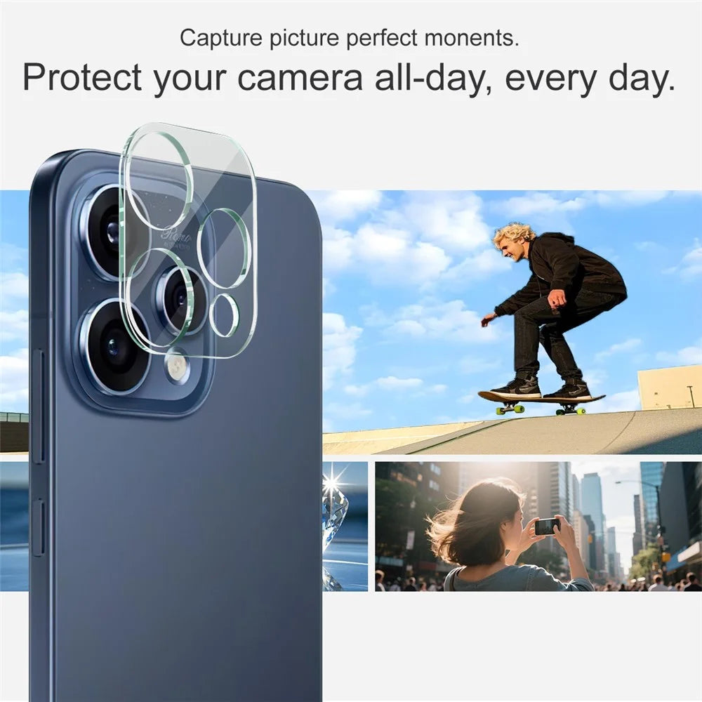 IMAK For Oppo Reno15 5G (Global) / Reno15c 5G (China) Tempered Glass Full Cover Camera Lens Protector + Acrylic Lens Cap - Transparent - 4