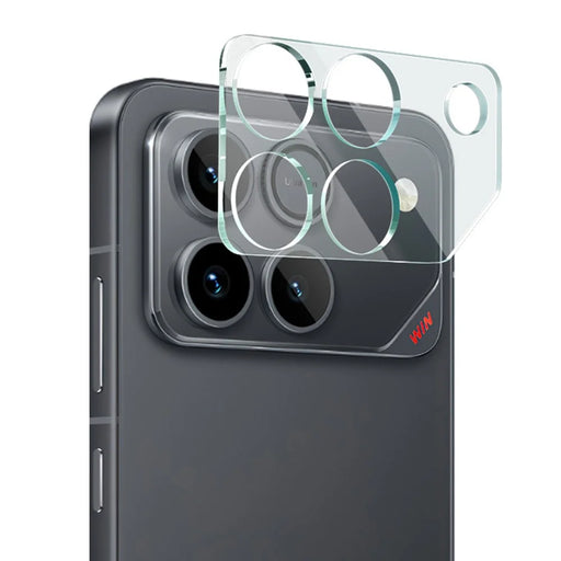 IMAK For Honor Win 5G Tempered Glass Full Cover Camera Lens Protector + Acrylic Lens Cap - Transparent - 1