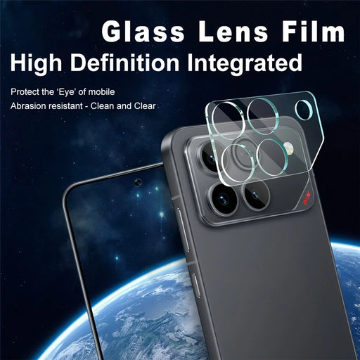 IMAK For Honor Win 5G Tempered Glass Full Cover Camera Lens Protector + Acrylic Lens Cap - Transparent - 2
