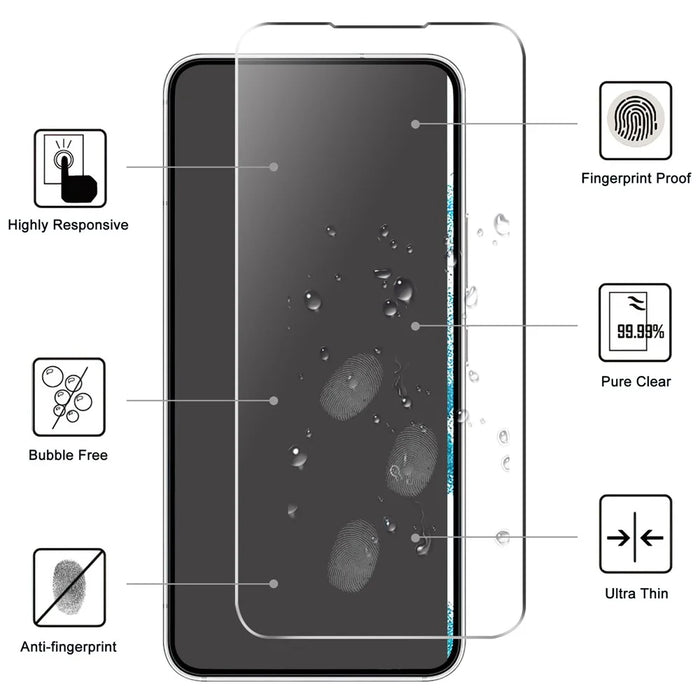 For Samsung Galaxy A54 5G Anti-scratch Tempered Glass Film 2.5D Arc Edge HD Clear Anti-explosion Screen Protector - 2