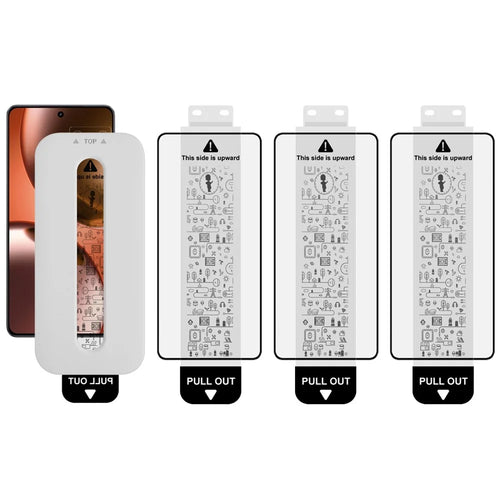 IMAK 3Pcs Tempered Glass For Realme GT 7 5G  /  GT 7T 5G  /  GT7 5G (China) Full Screen Protector Full Glue Film with Dust-free Installation Tool (Fingerprint Unlock) - 1