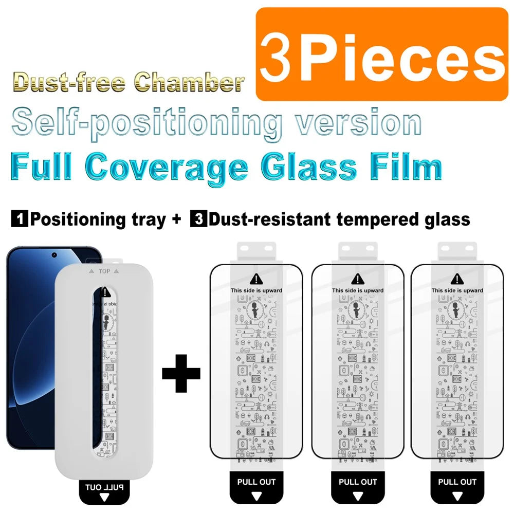 IMAK 3Pcs Tempered Glass For Realme GT 8 5G  /  GT 8 Pro 5G Full Screen Protector Full Glue Film with Dust-free Installation Tool (Fingerprint Unlock) - 4