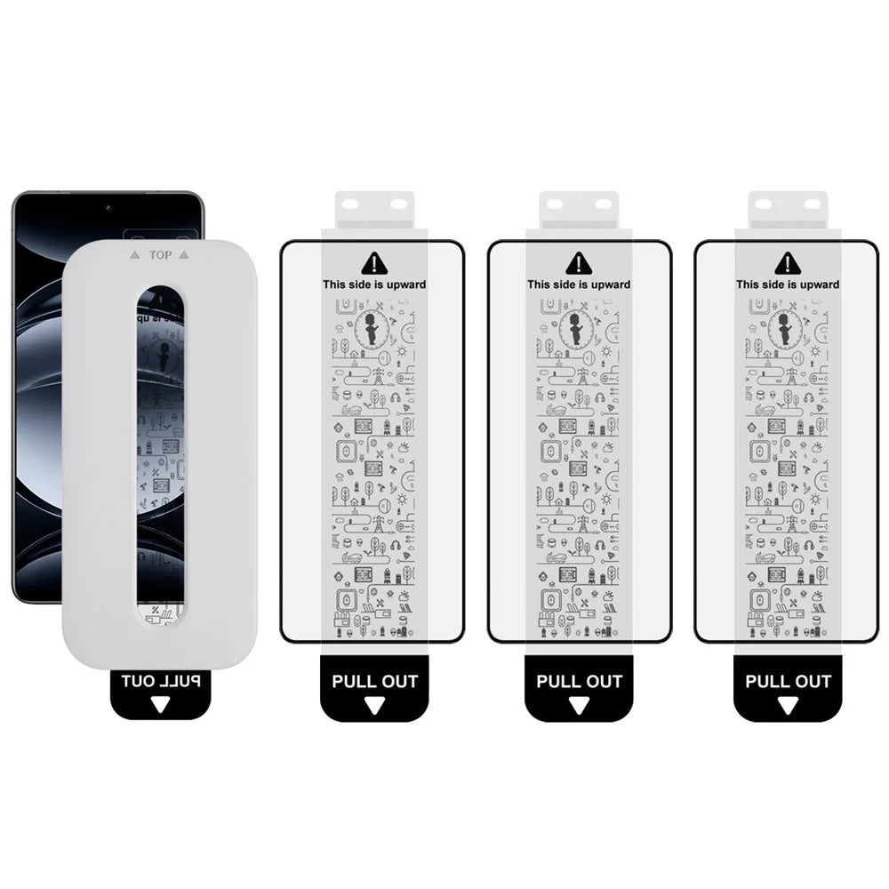 IMAK 3Pcs For Realme Neo7 SE 5G Tempered Glass Full Screen Protector Full Glue Film with Dust-free Installation Tool (Fingerprint Unlock) - 1