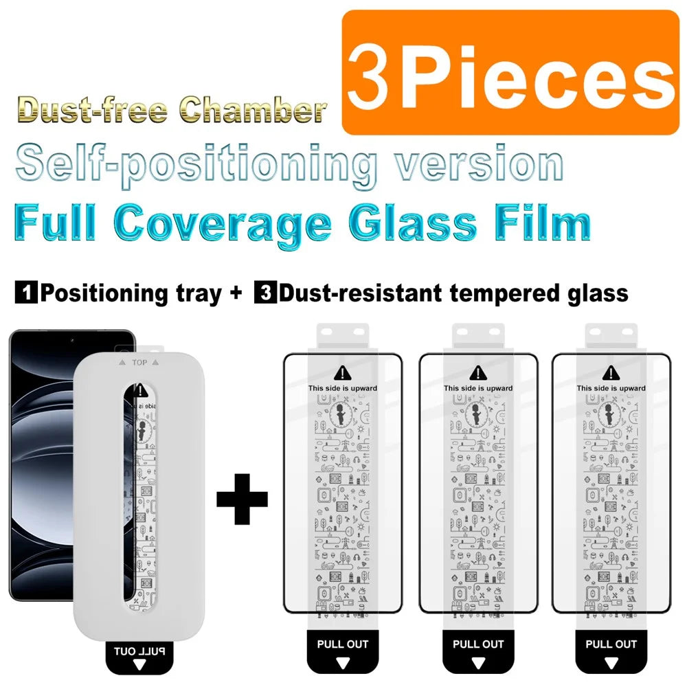 IMAK 3Pcs For Realme Neo7 Turbo 5G Tempered Glass Full Screen Protector Full Glue Film with Dust-free Installation Tool (Fingerprint Unlock) - 4