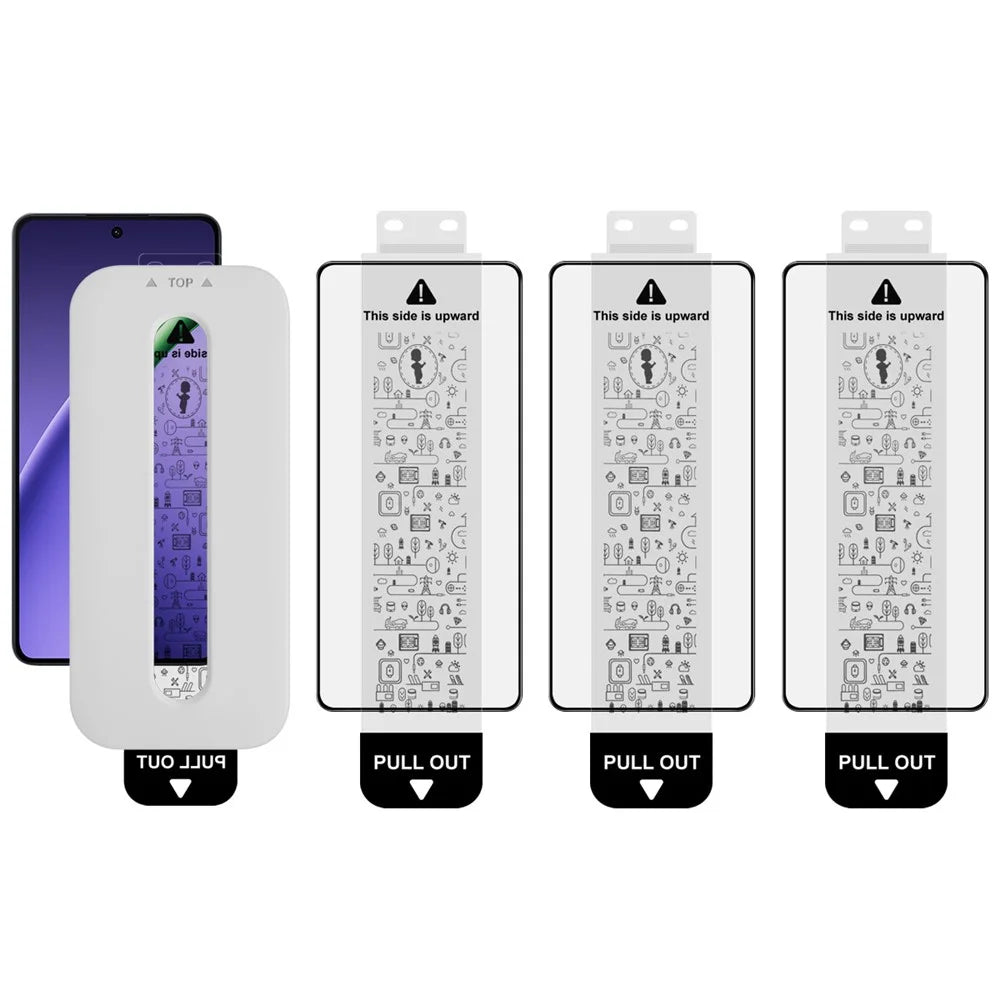 IMAK 3Pcs Tempered Glass For Oppo K13 Turbo 5G  /  K13 Turbo Pro 5G Full Screen Protector Full Glue Film with Dust-free Installation Tool (Fingerprint Unlock) - 1