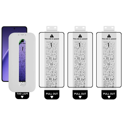 IMAK 3Pcs Tempered Glass For Oppo K13 Turbo 5G  /  K13 Turbo Pro 5G Full Screen Protector Full Glue Film with Dust-free Installation Tool (Fingerprint Unlock) - 1