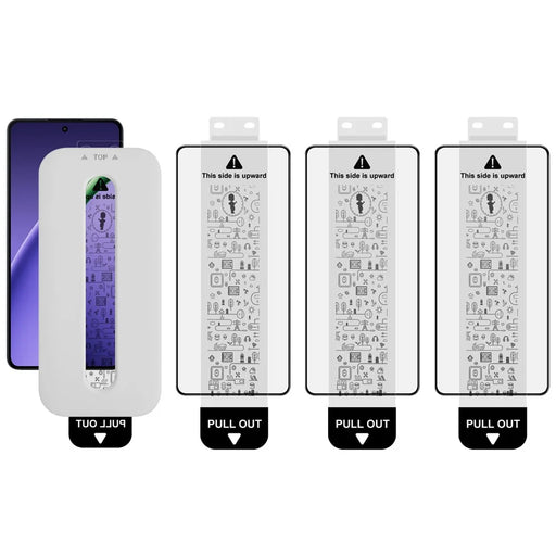 IMAK 3Pcs Tempered Glass For Oppo K13 Turbo 5G  /  K13 Turbo Pro 5G Full Screen Protector Full Glue Film with Dust-free Installation Tool (Fingerprint Unlock) - 1