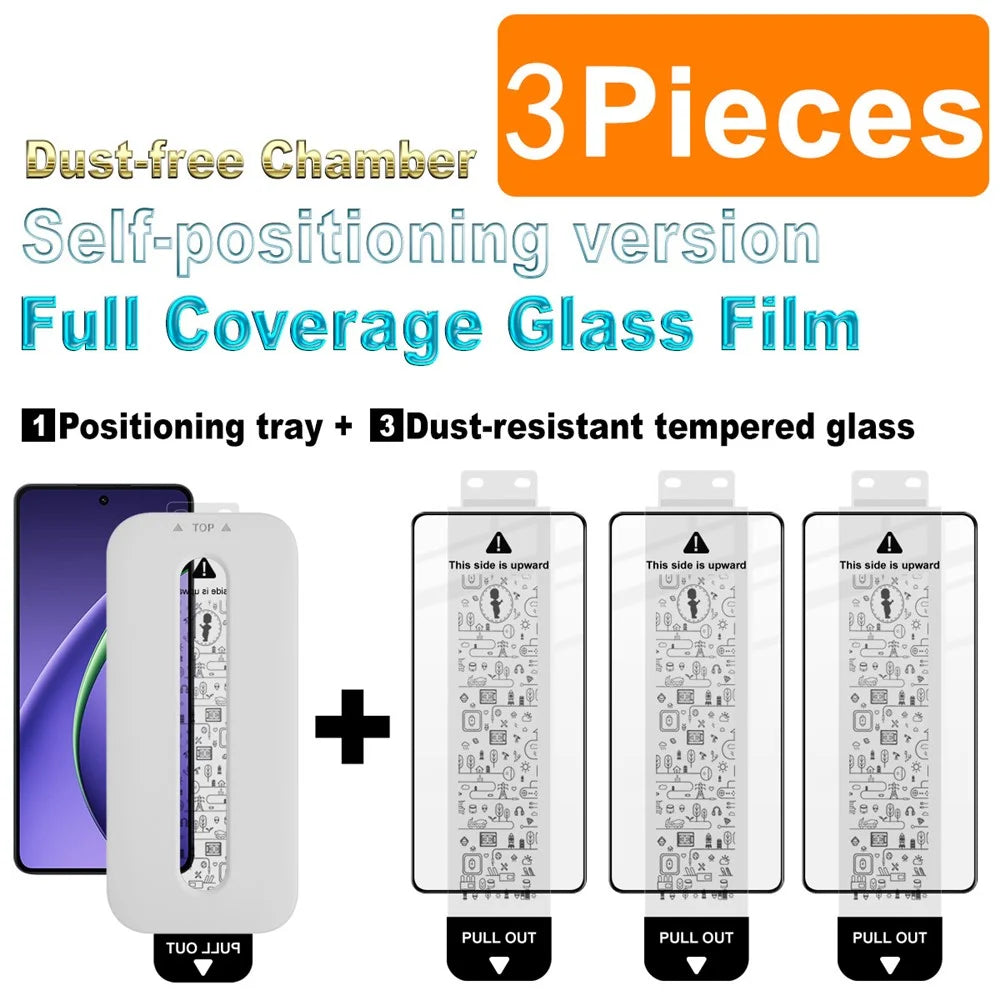 IMAK 3Pcs Tempered Glass For Oppo K13 Turbo 5G  /  K13 Turbo Pro 5G Full Screen Protector Full Glue Film with Dust-free Installation Tool (Fingerprint Unlock) - 4