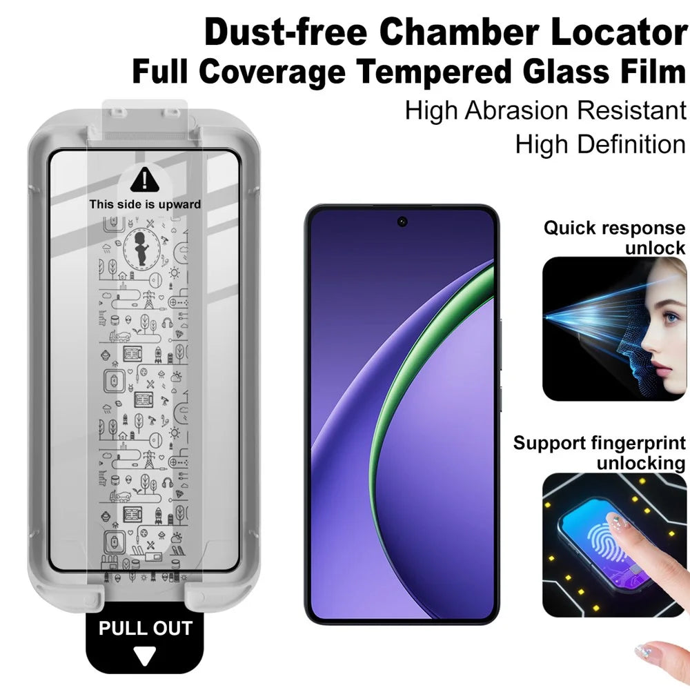 IMAK 3Pcs Tempered Glass For Oppo K13 Turbo 5G  /  K13 Turbo Pro 5G Full Screen Protector Full Glue Film with Dust-free Installation Tool (Fingerprint Unlock) - 5