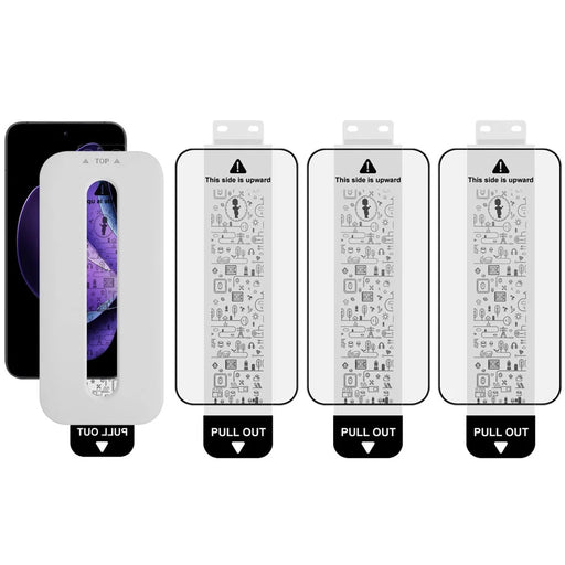 IMAK 3Pcs Tempered Glass For Oppo A6 Pro 5G  /  4G  /  Reno13 5G (Global)  /  Reno14 5G (Global) Full Screen Protector Full Glue Film with Dust-free Installation Tool (Fingerprint Unlock) - 1