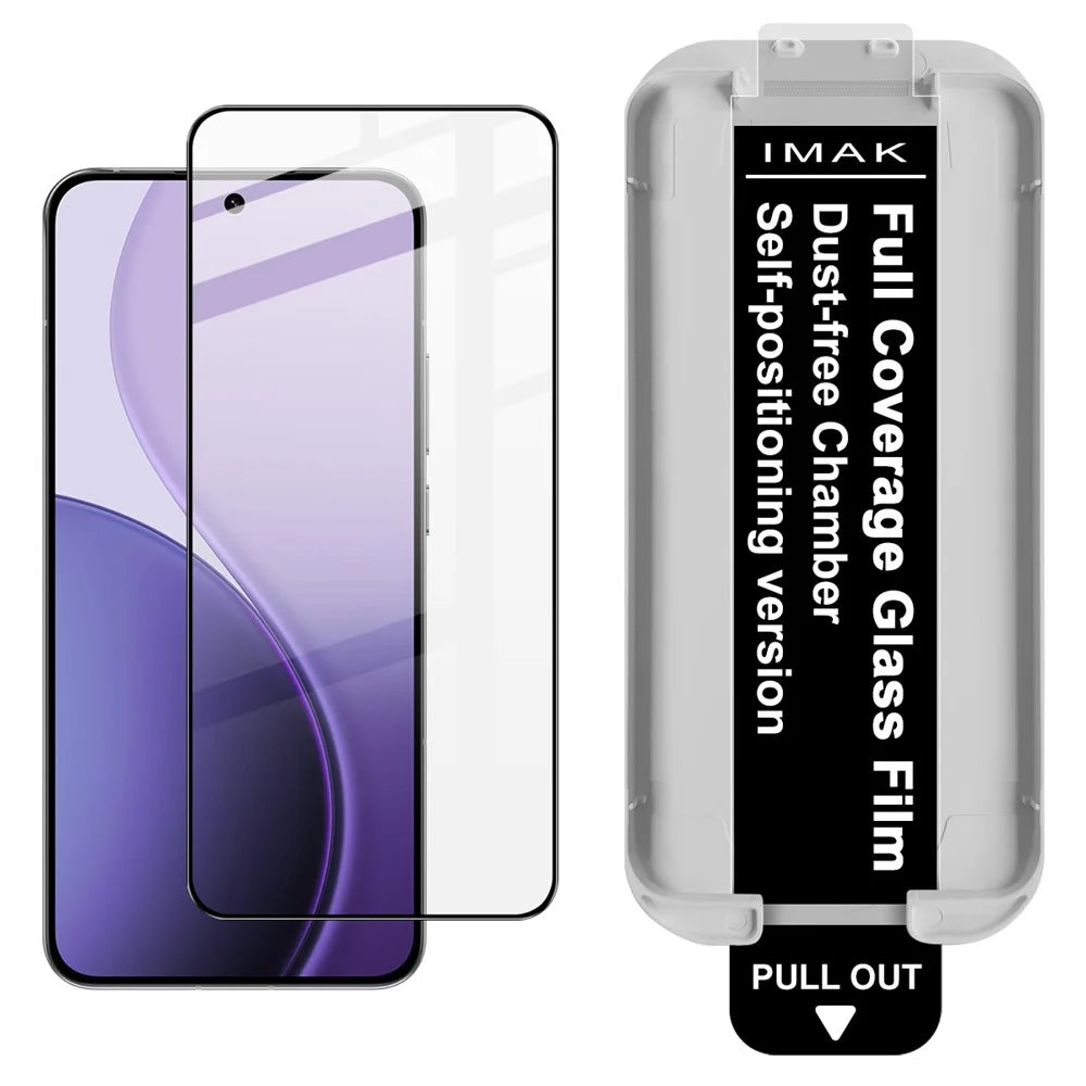 IMAK 3Pcs For Oppo Reno14 Pro 5G (Global) Tempered Glass Full Screen Protector Full Glue Film with Dust-free Installation Tool (Fingerprint Unlock) - 2