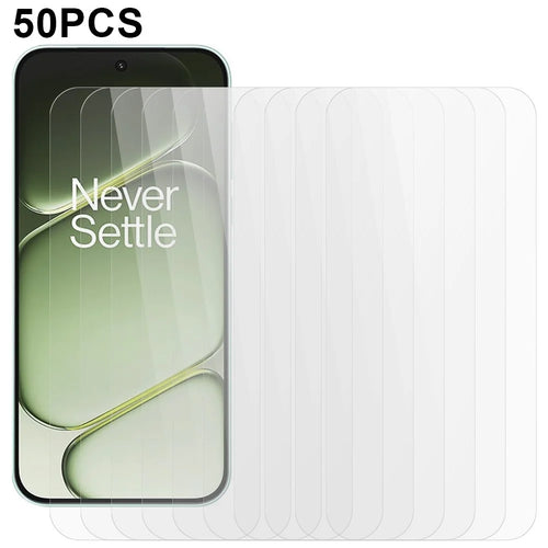 50Pcs For OnePlus Turbo 6 5G / Turbo 6V 5G / Nord 6 5G Screen Protector Full Glue Tempered Glass Clear Screen Film (NOT Complete Covering) (No Package, with Wipes Set, Dust-absorber, Guide Sticker) - Transparent - 1
