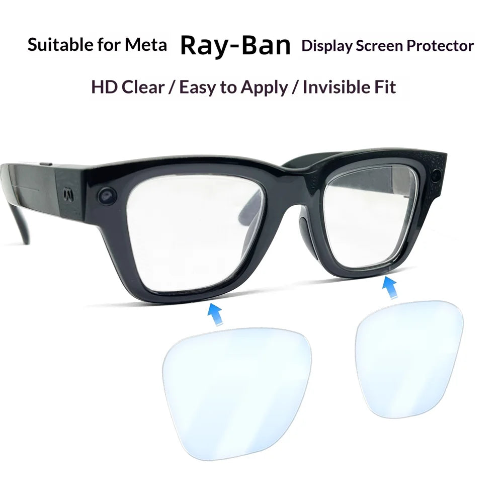 4Pcs For Meta Ray-Ban Display High Definition Protective Film Anti Scratch AI Glasses Lens Film - Standard Size - 2