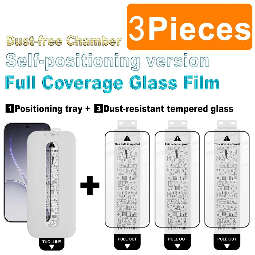 IMAK 3Pcs Tempered Glass For Oppo Reno15 Pro Max 5G (Global)  /  Reno15 Pro 5G (China) Full Screen Protector Full Glue Film with Dust-free Installation Tool (Fingerprint Unlock) - 4