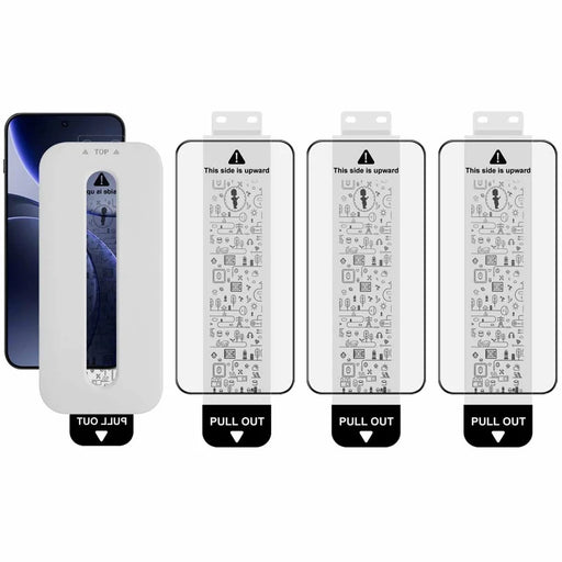 IMAK 3Pcs For Oppo Find X9s 5G / Find X9 5G Tempered Glass Full Screen Protector Full Glue Film with Dust-free Installation Tool (Fingerprint Unlock) - 1