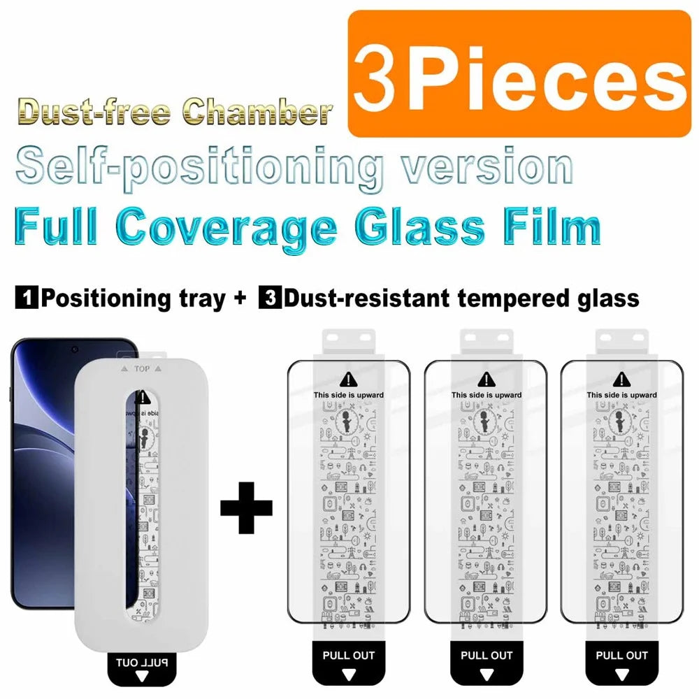 IMAK 3Pcs For Oppo Find X9s 5G / Find X9 5G Tempered Glass Full Screen Protector Full Glue Film with Dust-free Installation Tool (Fingerprint Unlock) - 4