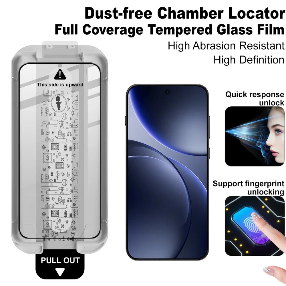 IMAK 3Pcs For Oppo Find X9s 5G / Find X9 5G Tempered Glass Full Screen Protector Full Glue Film with Dust-free Installation Tool (Fingerprint Unlock) - 5