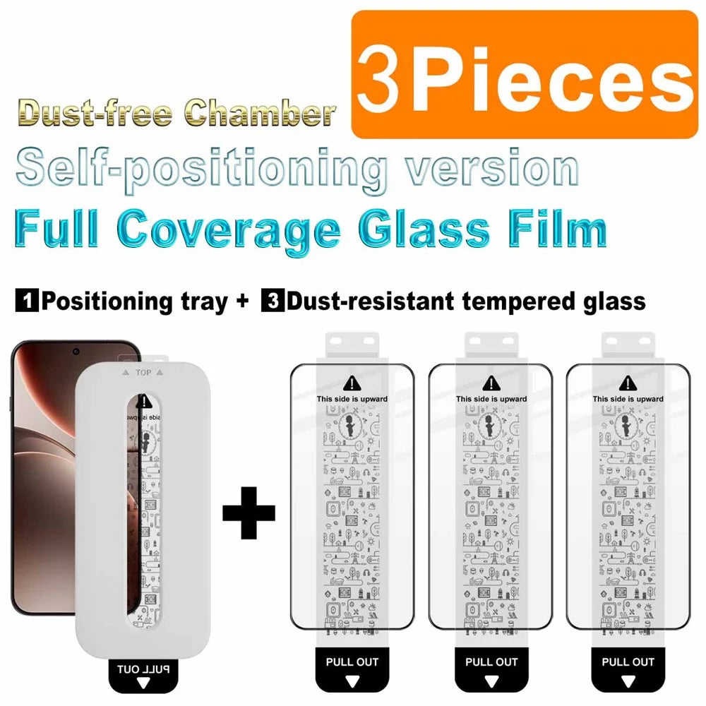 IMAK 3Pcs For Oppo Find X9 Pro 5G Tempered Glass Full Screen Protector Full Glue Film with Dust-free Installation Tool (Fingerprint Unlock) - 4