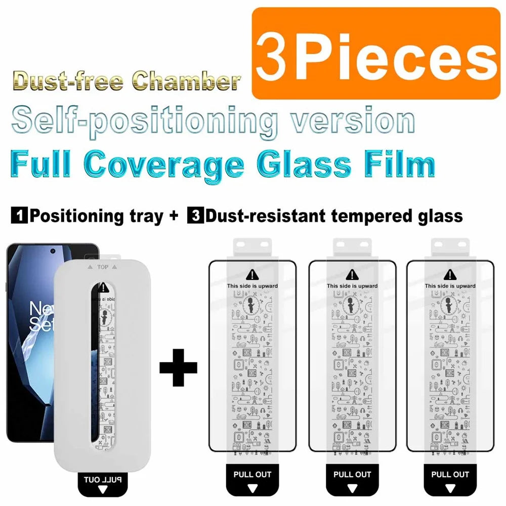 IMAK 3Pcs Tempered Glass For OnePlus 13R 5G  /  Ace 5 5G  /  Ace 5 Pro 5G Full Screen Protector Full Glue Film with Dust-free Installation Tool (Fingerprint Unlock) - 4