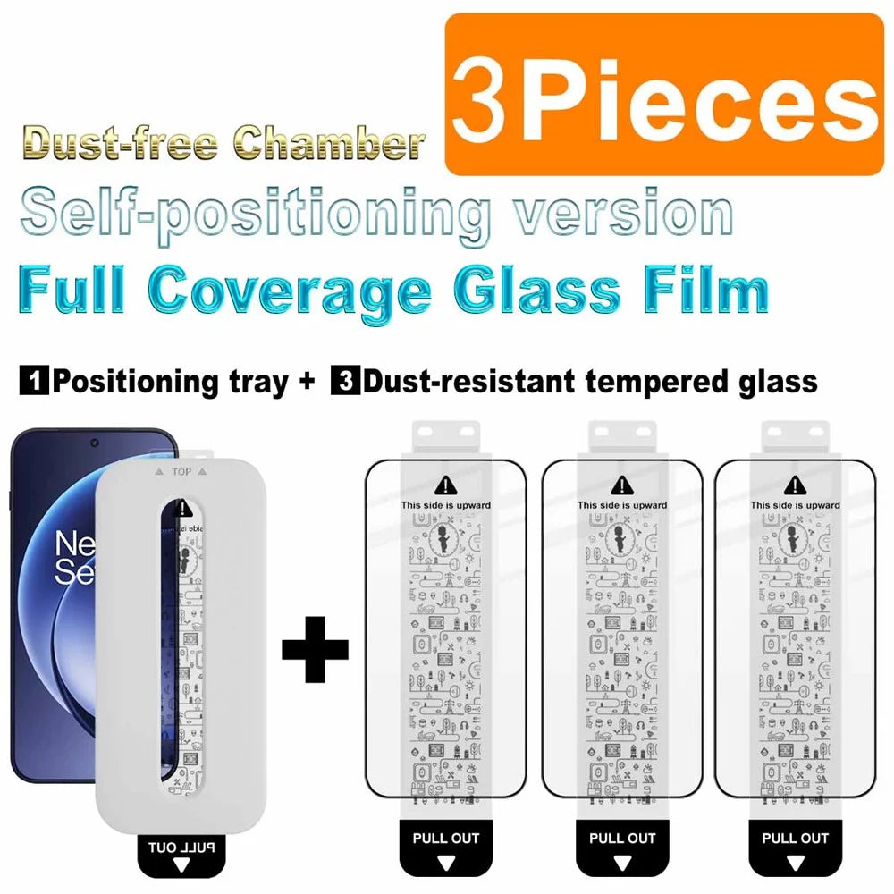 IMAK 3Pcs For OnePlus 15 5G Tempered Glass Full Screen Protector Full Glue Film with Dust-free Installation Tool (Fingerprint Unlock) - 4