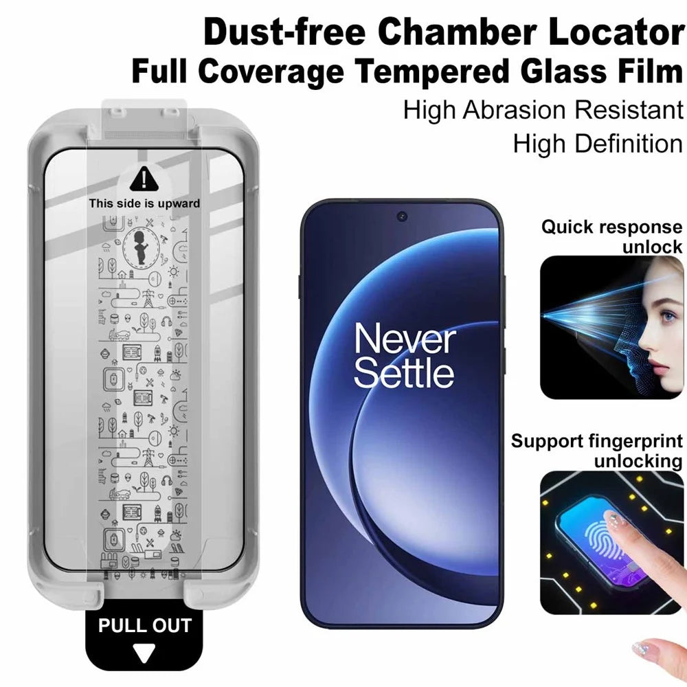 IMAK 3Pcs For OnePlus 15 5G Tempered Glass Full Screen Protector Full Glue Film with Dust-free Installation Tool (Fingerprint Unlock) - 5
