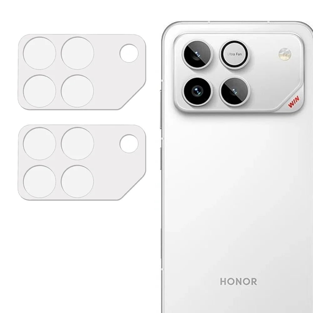 2Pcs For Honor Win 5G Full Coverage Camera Lens Protector 3D Arc Edge Anti-Scratch Tempered Glass Lens Film - Transparent - 1