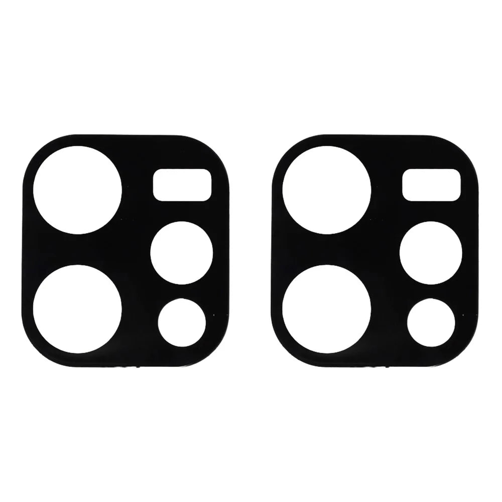 2Pcs For Oppo Reno15 5G (Global) / Reno15c 5G (China) Full Coverage Camera Lens Protector Silk Printing Tempered Glass Lens Film 3D Arc Edge - Black - 2