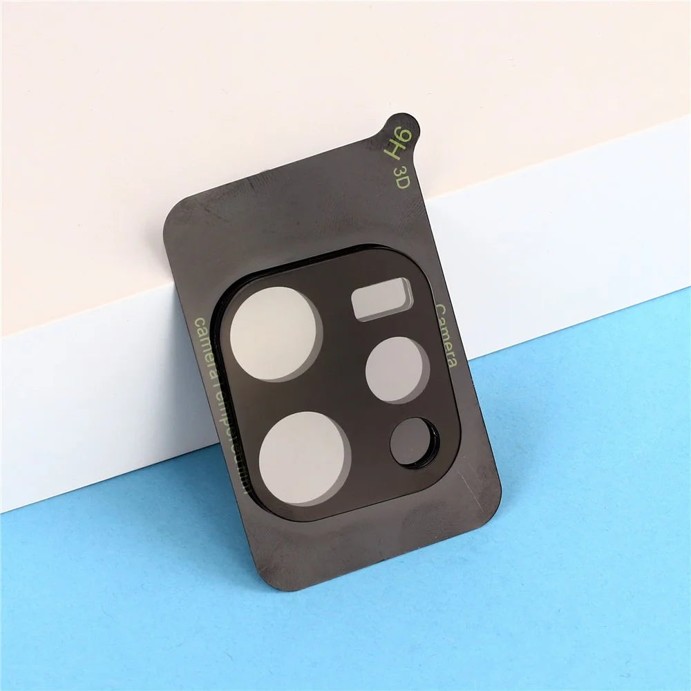 2Pcs For Oppo Reno15 5G (Global) / Reno15c 5G (China) Full Coverage Camera Lens Protector Silk Printing Tempered Glass Lens Film 3D Arc Edge - Black - 5