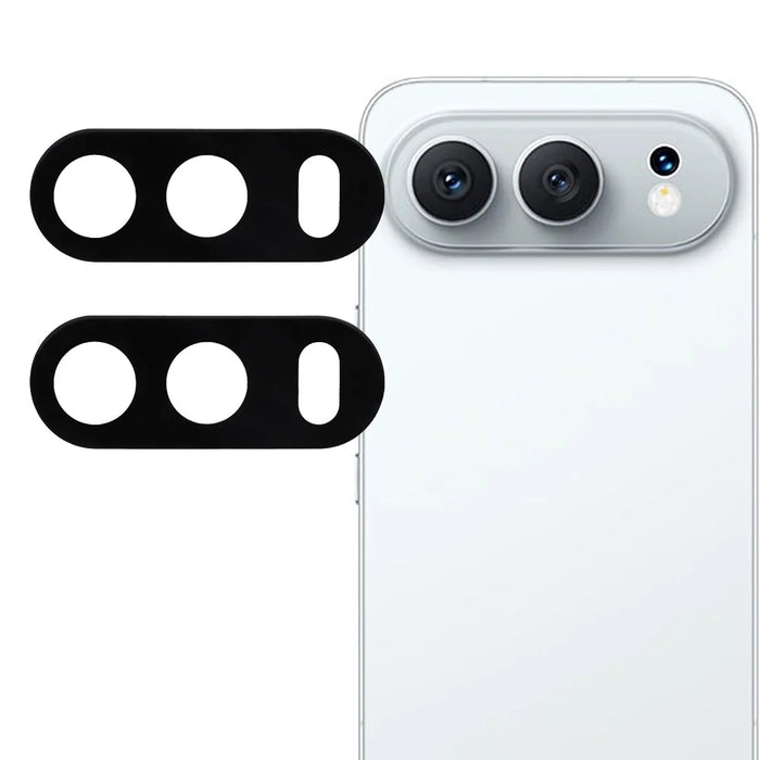 2Pcs For Honor 500 5G Full Coverage Camera Lens Protector Silk Printing Tempered Glass Lens Film 3D Arc Edge - Black - 1