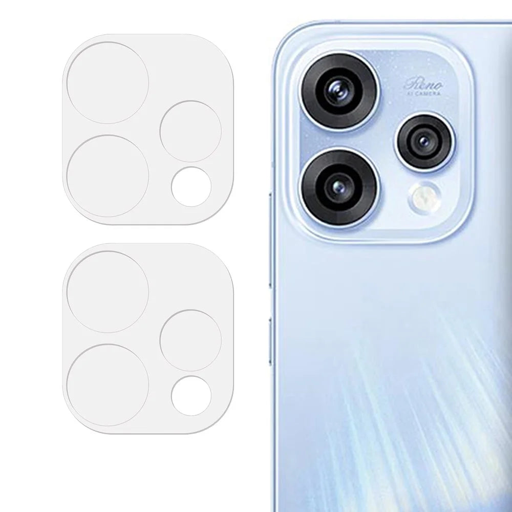 2Pcs For Oppo Reno15 5G (Global) / Reno15c 5G (China) Full Coverage Camera Lens Protector 3D Arc Edge Anti-Scratch Tempered Glass Lens Film - Transparent - 1