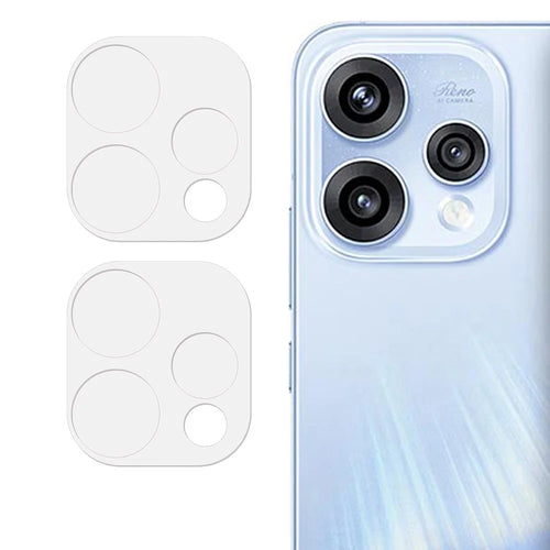 2Pcs For Oppo Reno15 5G (Global) / Reno15c 5G (China) Full Coverage Camera Lens Protector 3D Arc Edge Anti-Scratch Tempered Glass Lens Film - Transparent - 1