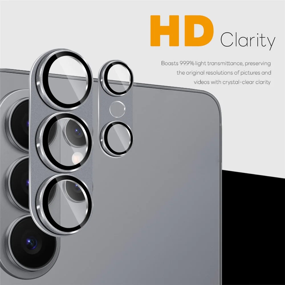 NORTHJO For Samsung Galaxy S26 Ultra Camera Lens Protector Matte Integrated Metal Tempered Glass Lens Film (Complete Covering) - Grey - 2