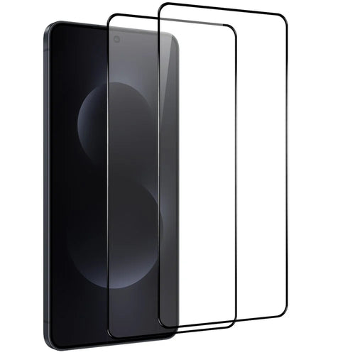 NORTHJO 2Pcs A++ For Samsung Galaxy S26+ Full Screen Protector Silk Printing Full Glue High Aluminum-Silicon Glass Film Support Fingerprint Unlock - Black - 1