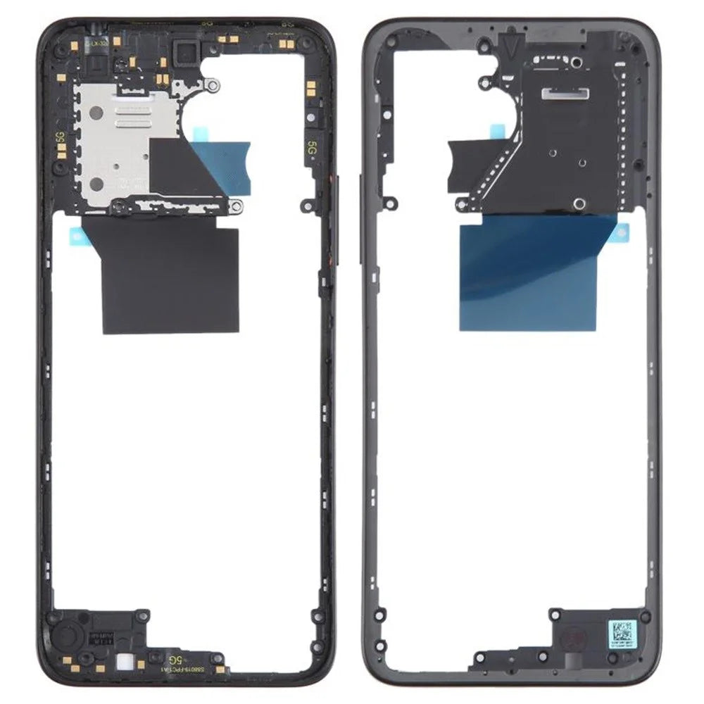For Xiaomi Redmi 12 5G (Global) OEM Middle Housing Plate Frame Part (Without Logo) - Black - 1