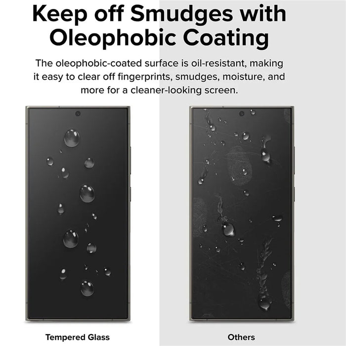2Pcs For Samsung Galaxy S26 Ultra Full Screen Protector HD Clear High Aluminium Silicon Glass Film with Dust Removal Tool (Fingerprint Unlock) - Black - 3