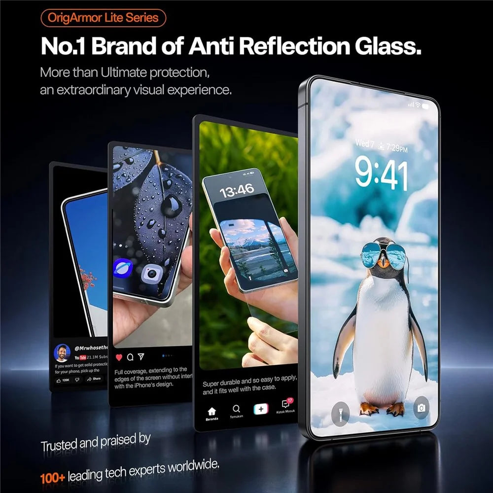TORRAS OrigArmor Series for Samsung Galaxy S26 Ultra Full Screen Protector HD Shatterproof 9H Tempered Glass Film with Automatic Alignment Tool - Transparent - 7
