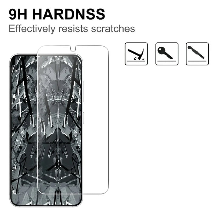 For Samsung Galaxy S26+ Clear Tempered Glass Screen Protector Anti-Explosion Film (NOT Complete Covering) + Full Coverage Camera Lens Protector - Transparent - 3