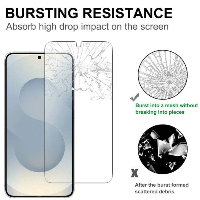 For Samsung Galaxy S26+ Clear Tempered Glass Screen Protector Anti-Explosion Film (NOT Complete Covering) + Full Coverage Camera Lens Protector - Transparent - 4