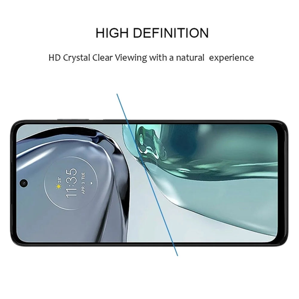 For Motorola Moto G62 5G / G32 4G 9D Tempered Glass Full Covering Screen Protector Silk Printing Side Glue Sensitive Touch Screen Film - 4