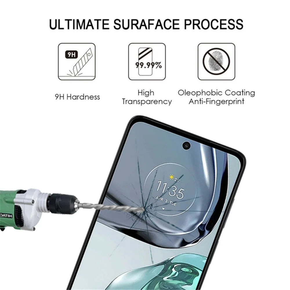 For Motorola Moto G62 5G / G32 4G 9D Tempered Glass Full Covering Screen Protector Silk Printing Side Glue Sensitive Touch Screen Film - 6