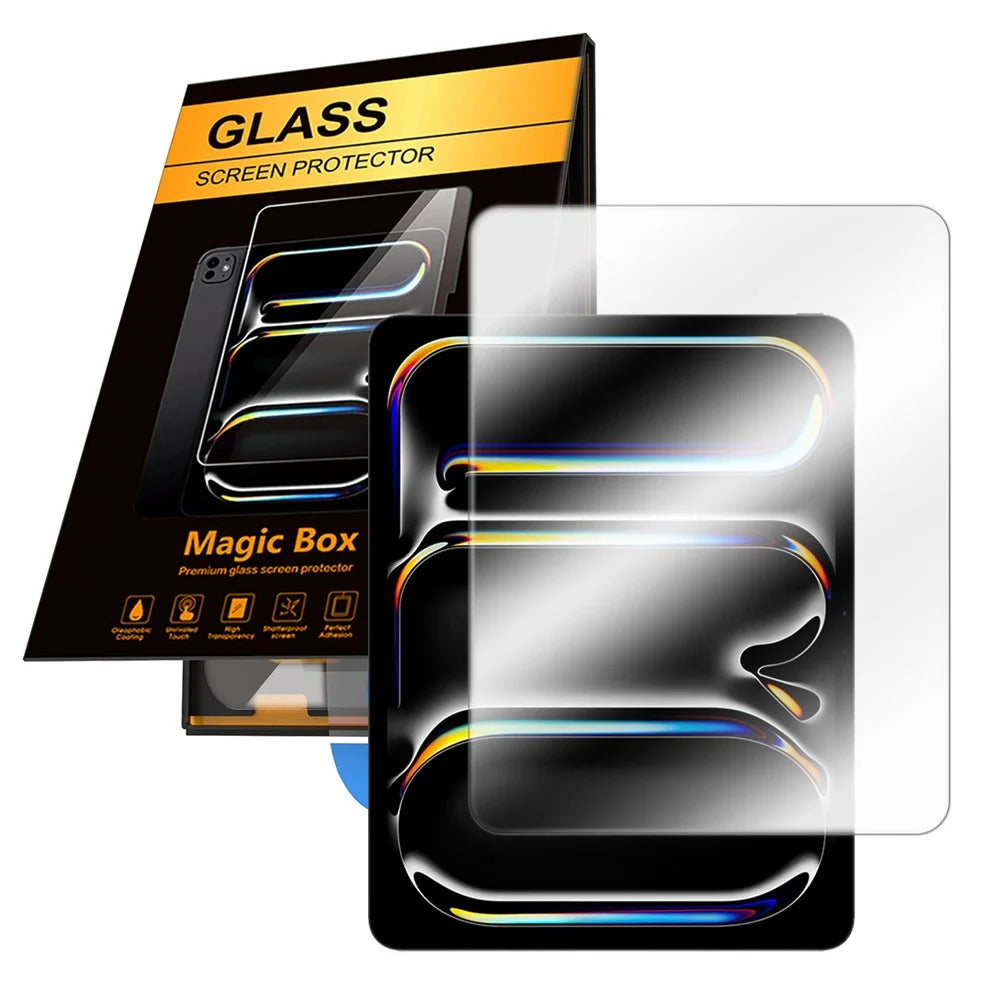 For iPad Pro 13 (2025) / (2024) Screen Protector HD Tempered Glass Film with Auto Dust-free Installation Tool (NOT Complete Covering) - Transparent - 1