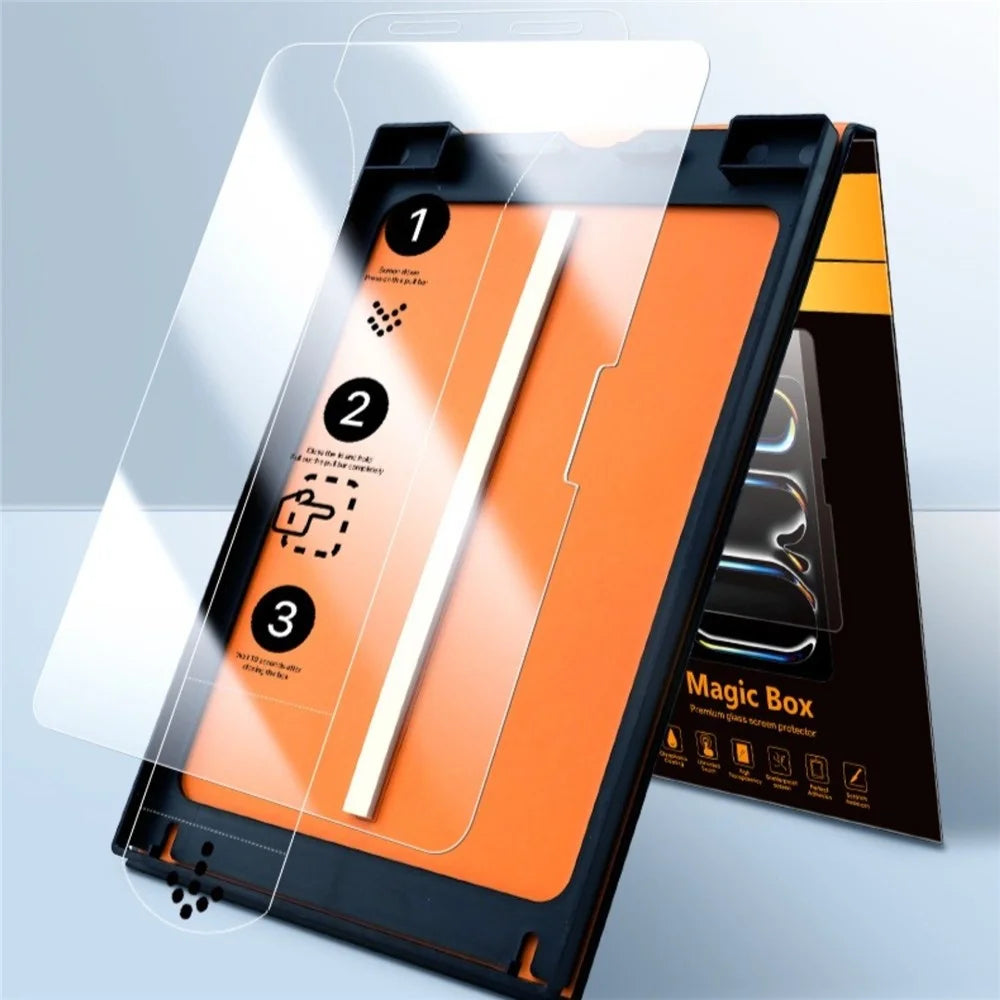 For iPad Pro 13 (2025) / (2024) Screen Protector HD Tempered Glass Film with Auto Dust-free Installation Tool (NOT Complete Covering) - Transparent - 3