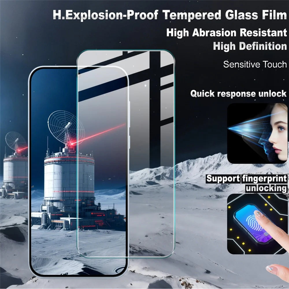 IMAK H Series For OnePlus Turbo 6 5G / Turbo 6V 5G / Nord 6 5G Screen Protector Tempered Glass Film (Not Complete Coverage) (Fingerprint Unlock) - Transparent - 4