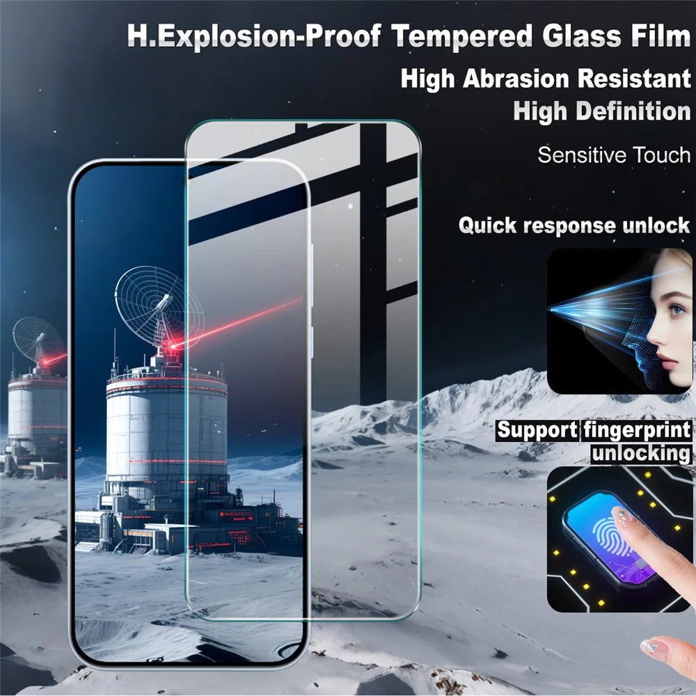 IMAK H Series For OnePlus Turbo 6 5G / Turbo 6V 5G / Nord 6 5G Screen Protector Tempered Glass Film (Not Complete Coverage) (Fingerprint Unlock) - Transparent - 4