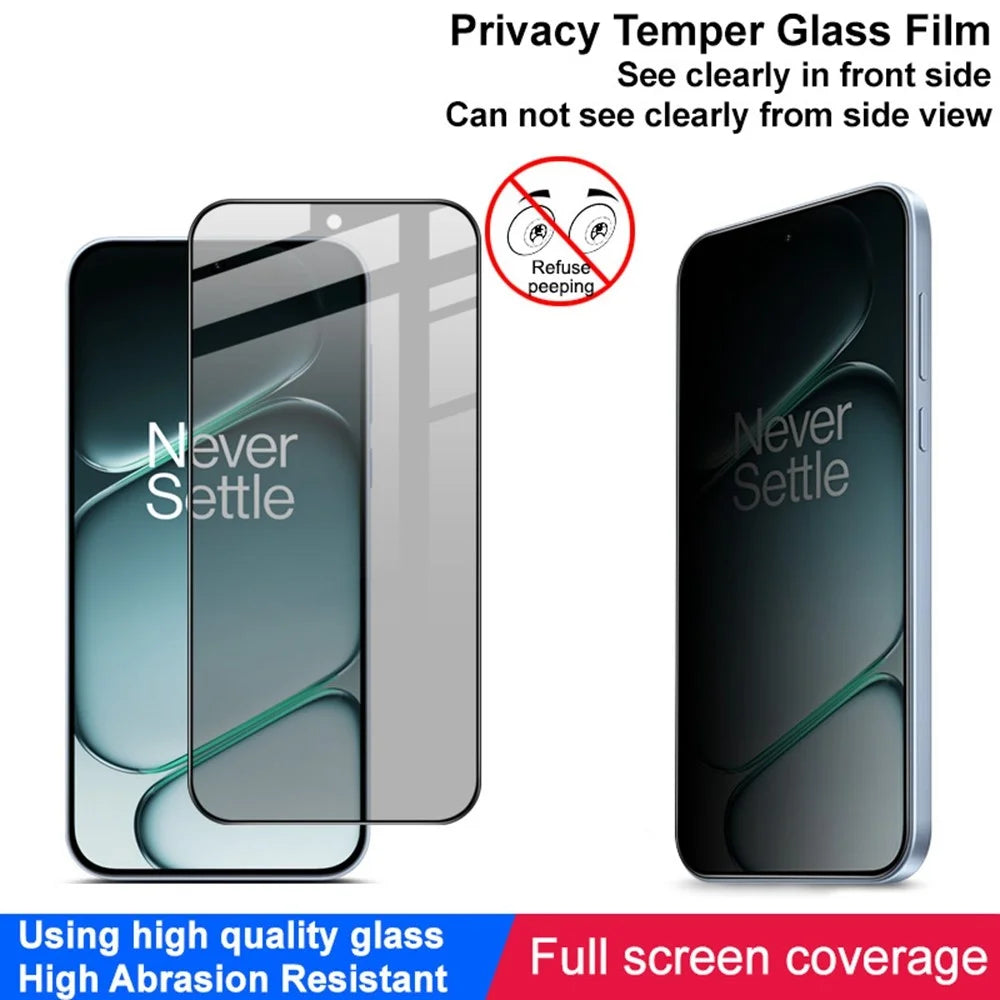 IMAK For OnePlus Turbo 6 5G / Turbo 6V 5G / Nord 6 5G Privacy Screen Protector Anti Peep Full Cover Tempered Glass Film (Fingerprint Unlock) - Black - 5