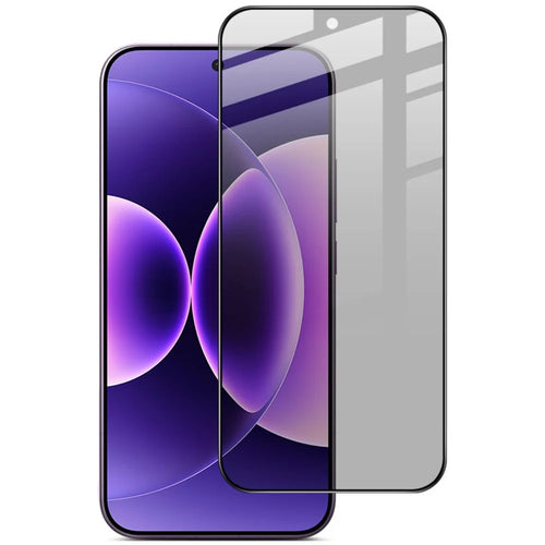 IMAK For Realme GT 8 Pro 5G / GT 8 5G Privacy Screen Protector Anti Peep Full Cover Tempered Glass Film (Fingerprint Unlock) - Black - 1