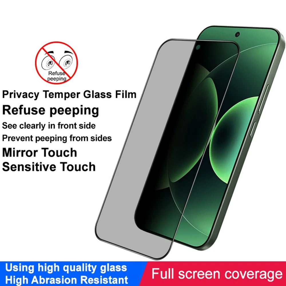 IMAK For Realme GT 8 Pro 5G / GT 8 5G Privacy Screen Protector Anti Peep Full Cover Tempered Glass Film (Fingerprint Unlock) - Black - 4