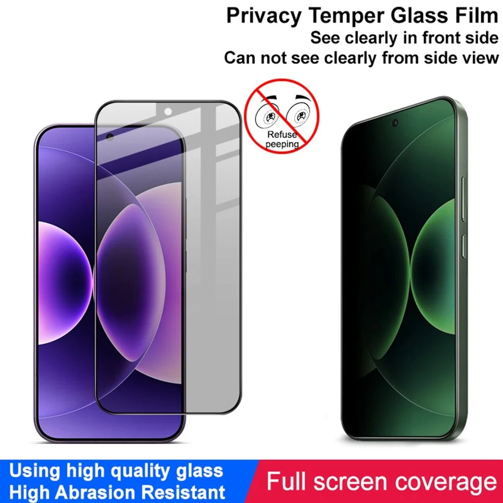 IMAK For Realme GT 8 Pro 5G / GT 8 5G Privacy Screen Protector Anti Peep Full Cover Tempered Glass Film (Fingerprint Unlock) - Black - 5