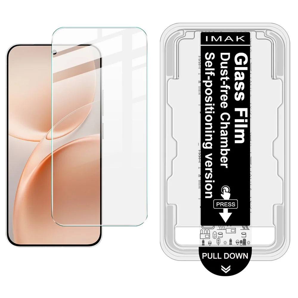 IMAK For vivo S50 5G Tempered Glass Screen Protector with Dust-free Installation Tool (Fingerprint Unlock) (Not Complete Coverage) - Transparent - 1